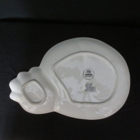 Encore Promotions Appetizer Dish Coral Ceramicware Shrimp Shaped Hand Painted - Picture 4 of 6